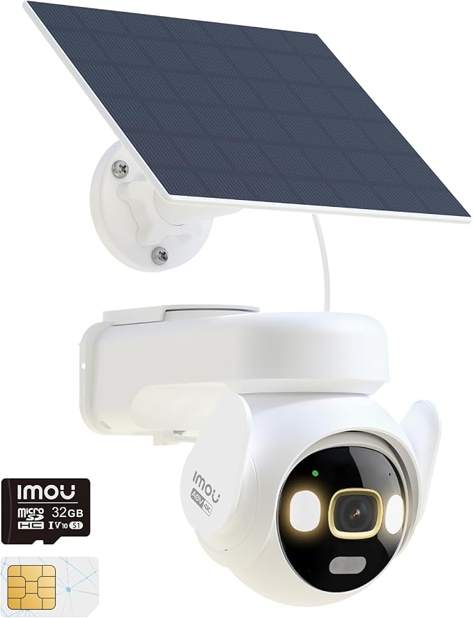 Imou 4K 8MP 4G LTE Outdoor WiFi Surveillance Camera, AOV Recording 24/7