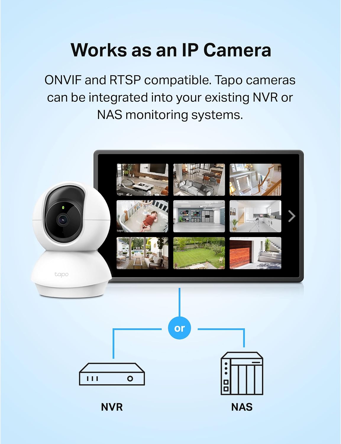 Tapo 2K Pan Tilt Security Camera for Baby Monitor, Dog Camera, C210 Motion Detection, 2-Way Audio Siren, Night Vision, Cloud &SD Card Storage, Works with Alexa & Google Home