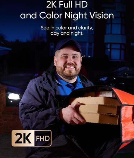 Eufy Security Video Doorbell E340 (Battery Powered), Dual Cameras with Delivery Guard, 2K Full HD and Color Night Vision, HomeBase S380 Compatible | E8214311
