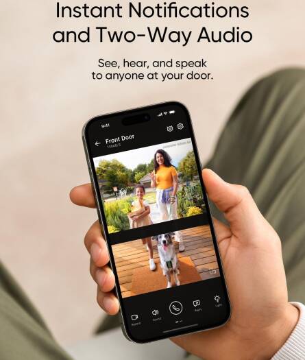 Eufy Security Video Doorbell E340 (Battery Powered), Dual Cameras with Delivery Guard, 2K Full HD and Color Night Vision, HomeBase S380 Compatible | E8214311