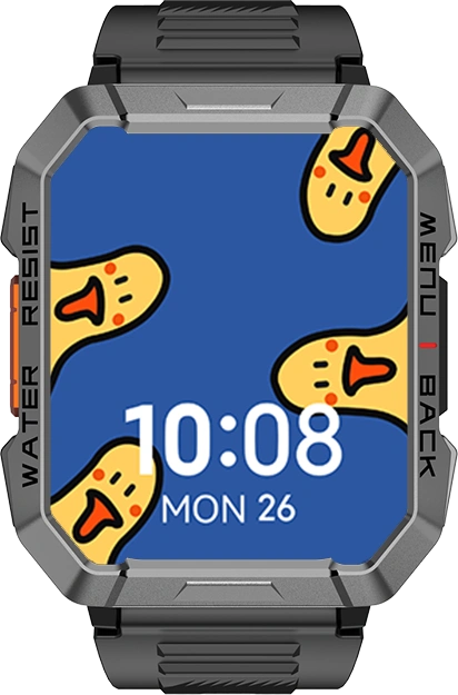 Oscal Rugged T1 Bluetooth Calling Smart Watch Black
